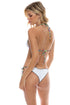 Luli Fama Luli Disco Wavy Ruched Back Tie Side Bottom